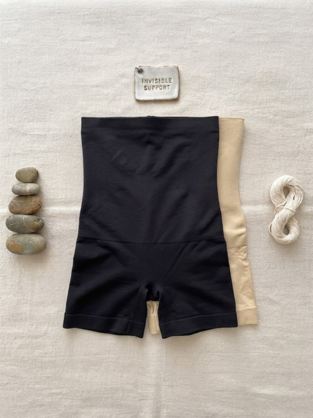 Empetua Shapermint Shaper Shorts High Waisted Tummy Control Nude Black Large
